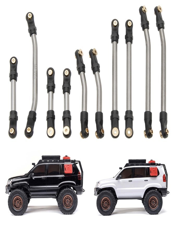 MEUS RACING مجموعة وصلات هيكل وتوصيلات توجيه معدنية عالية الخلوص من MEUS Racing SCX24 لسيارة الزحف Axial SCX24 Lexus GX470 1/24 RC (مصنوعة من سبائك التيتانيوم) - Image 1